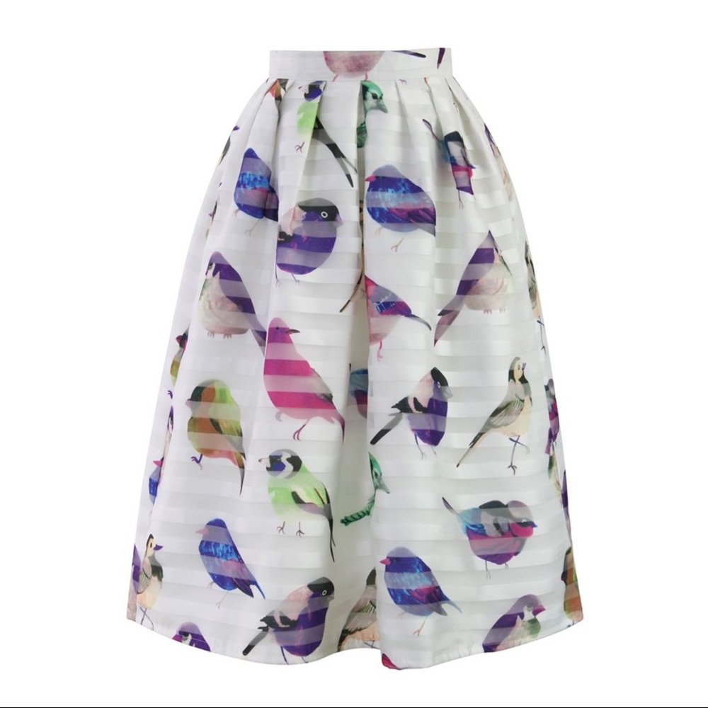 Chicwish Spring Bird Skirt